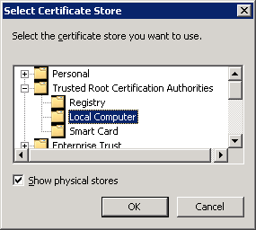 Certificate Import Wizard Page 3